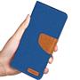 Denim Handy Tasche für Apple iPhone 12 / 12 Pro Hülle Jeans Look Book Case Schutzhülle