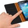 Handy Tasche für Samsung Galaxy S4 Mini Hülle Wallet Jeans Case Schutzhülle