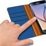 Handy Tasche für Samsung Galaxy S6 Hülle Wallet Jeans Case Schutzhülle