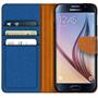 Handy Tasche für Samsung Galaxy S6 Edge Hülle Wallet Jeans Case Schutzhülle
