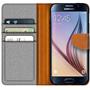 Handy Tasche für Samsung Galaxy S6 Edge Hülle Wallet Jeans Case Schutzhülle