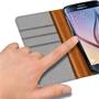 Handy Tasche für Samsung Galaxy S6 Edge Hülle Wallet Jeans Case Schutzhülle