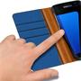 Handy Tasche für Samsung Galaxy S7 Edge Hülle Wallet Jeans Case Schutzhülle