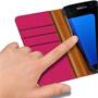 Handy Tasche für Samsung Galaxy S7 Edge Hülle Wallet Jeans Case Schutzhülle