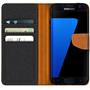Handy Tasche für Samsung Galaxy S7 Edge Hülle Wallet Jeans Case Schutzhülle