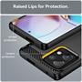 TPU Hülle für Motorola Edge 40 Pro Handy Schutzhülle Carbon Optik Schutz Case