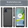 TPU Hülle für Motorola Moto E13 Handy Schutzhülle Carbon Optik Schutz Case