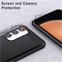 TPU Hülle für Samsung Galaxy S23 FE Handy Schutzhülle Carbon Optik Schutz Case