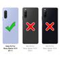 TPU Hülle für Sony Xperia 10 V 2023 Handy Schutzhülle Carbon Optik Schutz Case