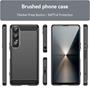 TPU Hülle für Sony Xperia 1 VII Handy Schutzhülle Carbon Optik Schutz Case