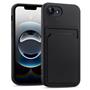 Silikon Handyhülle für Apple iPhone 16e Hülle mit Kartenfach Slim Wallet Case