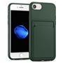 Silikon Handyhülle für Apple iPhone 7 / 8 / SE 2 Hülle mit Kartenfach Slim Wallet Case