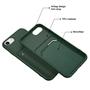 Silikon Handyhülle für Apple iPhone 7 / 8 / SE 2 Hülle mit Kartenfach Slim Wallet Case