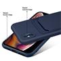 Silikon Handyhülle für Apple iPhone X / XS Hülle mit Kartenfach Slim Wallet Case