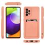 Silikon Handyhülle für Samsung Galaxy A52 / A52 5G / A52s 5G Hülle mit Kartenfach Slim Case