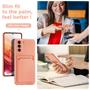 Silikon Handyhülle für Samsung Galaxy S21 FE Hülle mit Kartenfach Slim Wallet Case