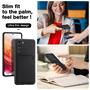 Silikon Handyhülle für Samsung Galaxy S21 FE Hülle mit Kartenfach Slim Wallet Case