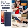 Silikon Handyhülle für Samsung Galaxy S21 Plus Hülle mit Kartenfach Slim Wallet Case