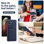 Silikon Handyhülle für Samsung Galaxy S21 Ultra Hülle mit Kartenfach Slim Wallet Case
