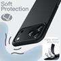 Silikon Hülle für Apple iPhone 17 Pro Max Schutzhülle Matt Schwarz Backcover Handy Case