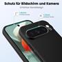 Silikon Hülle für Google Pixel 9 Pro Schutzhülle Matt Schwarz Backcover Handy Case