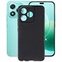 Silikon Hülle für Honor 400 Lite Schutzhülle Matt Schwarz Backcover Handy Case