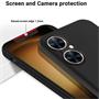 Silikon Hülle für Huawei Nova 11i Schutzhülle Matt Schwarz Backcover Handy Case