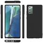 Silikon Hülle für Samsung Galaxy Note 20 Schutzhülle Matt Schwarz Backcover Handy Case