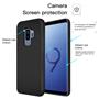 Silikon Hülle für Samsung Galaxy S9 Plus Schutzhülle Matt Schwarz Backcover Handy Case