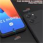 Silikon Hülle für Xiaomi Redmi 12 Schutzhülle Matt Schwarz Backcover Handy Case