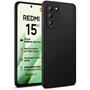 Silikon Hülle für Xiaomi Redmi 15 4G/5G Schutzhülle Matt Schwarz Backcover Handy Case