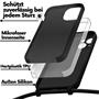 Premium Liquid Silikon Handyhülle mit verstellbarer Handykette für iPhone 15 Hülle | Ideal für Festival- und Outdoor-Enthusiasten