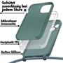 Premium Liquid Silikon Handyhülle mit verstellbarer Handykette für iPhone 7 / 8 Hülle | Ideal für Festival- und Outdoor-Enthusiasten
