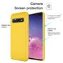 Handy Hülle für Samsung Galaxy S10+ Soft Case mit innenliegendem Stoffbezug