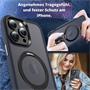 Hybrid Luxury Case für iPhone 15 Plus Hülle Magnetring kompatibel mit MagSafe