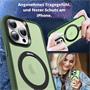 Hybrid Luxury Case für iPhone 15 Pro Hülle Magnetring kompatibel mit MagSafe