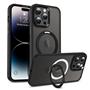 Hybrid Luxury Case für iPhone 15 Pro Hülle Magnetring kompatibel mit MagSafe