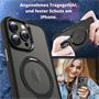 Hybrid Luxury Case für iPhone 15 Pro Hülle Magnetring kompatibel mit MagSafe