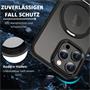 Hybrid Luxury Case für iPhone 15 Pro Hülle Magnetring kompatibel mit MagSafe