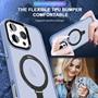 Hybrid Luxury Case für iPhone 16e Hülle Magnetring kompatibel mit MagSafe