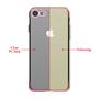 TPU Hülle für Apple iPhone 7 / 8 / SE 2 Case Silikon Cover Transparent mit Farbrand Handyhülle