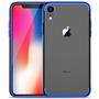 TPU Hülle für Apple iPhone XR Case Silikon Cover Transparent mit Farbrand Handyhülle