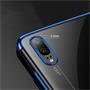 TPU Hülle für Huawei P20 Case Silikon Cover Transparent mit Farbrand Handyhülle