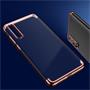 TPU Hülle für Huawei P20 Case Silikon Cover Transparent mit Farbrand Handyhülle