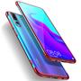 TPU Hülle für Huawei P30 Case Silikon Cover Transparent mit Farbrand Handyhülle
