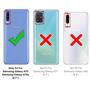 TPU Hülle für Samsung Galaxy A70 / A70s Case Silikon Cover Transparent mit Farbrand Handyhülle