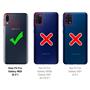 TPU Hülle für Samsung Galaxy M20 Case Silikon Cover Transparent mit Farbrand Handyhülle