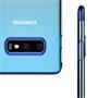 TPU Hülle für Samsung Galaxy S10 Case Silikon Cover Transparent mit Farbrand Handyhülle