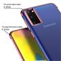 TPU Hülle für Samsung Galaxy S20 Plus Case Silikon Cover Transparent mit Farbrand Handyhülle